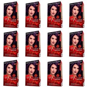 Beautycolor Tinta Vermelhos Infalíveis - Kit 42.26 Marsala Violet Misterioso - Kit com 12