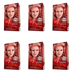 Beautycolor Tinta Vermelhos Infalíveis - Kit 9.045 Blorange Atrevido - Kit com 06