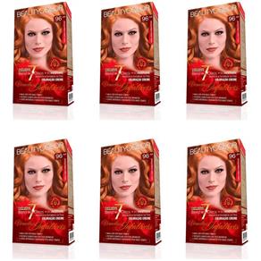 Beautycolor Tinta Vermelhos Infalíveis - Kit 96.44 Ruivo Claro Indecifrável - Kit com 06