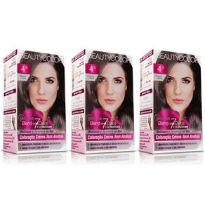 Beautycolor Tonalizante se Amônia 4.0 Castanho Natural - Kit com 03