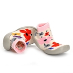 Beb¨º macio Soled Prewalker Unisex Sock-Like Cotton sapatas florais doce Shoes