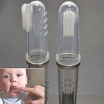 Bebê Dedo Escova de silicone dentes escova macia de massagem limpa para Infant bebê
