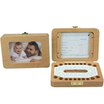 Bebê delicado dentes suporte de madeira Salvar Box Souvenir Box Milk Teeth Organizer