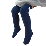 Bebé do joelho-alta meias meias de algodão presente Festival aniversário bowknot