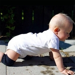 Bebê do verão de algodão joelheiras Crawling Anti-Slip ferramenta de proteção