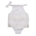 Bebé infantil Kidlove Lace Romper Jumpsuit bonito Tropical Bodysuit