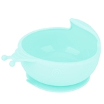 Bebê Kid Anti-queda forma bonito Silicone sucção Silicone suplemento alimentar Bowl (azul)
