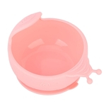 Bebê Kid Anti-queda forma bonito Silicone sucção Silicone suplemento alimentar Bowl (rosa)
