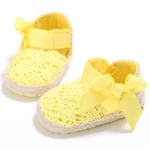 Bebé recém-nascido Verão Doce bowknot malha Soft Shoe Sole antideslizantes Shoes