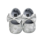 Bebés Meninas Coração Pattern Bow macia Sole Anti-derrapante Shoes PU Leather infantil Princesa Sapatos para criança