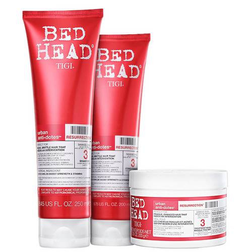 Bed Head Tigi Resurrection Shampoo + Condicionador + Mascara (3 Produtos)