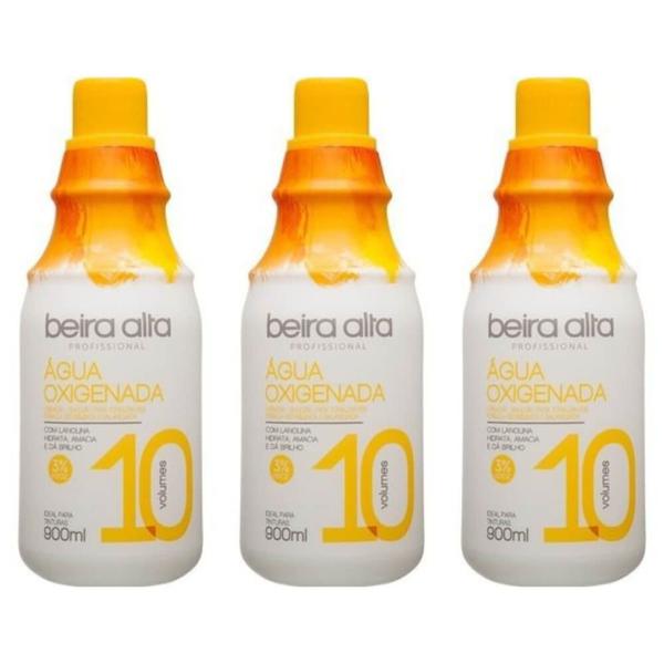 Beira Alta Água Oxigenada 10vol Creme 900ml (Kit C/03)