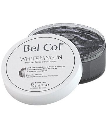 Bel Col Whitening In Mascara Facial Perola Negra Clareador 50g