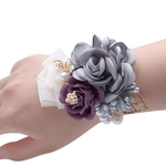 Bela pulso broche de flor para o partido do casamento da dama de honra Wear