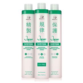 Beleza Pro Japan Hair System Kit Redutor de Volume Japonês 3x500ml