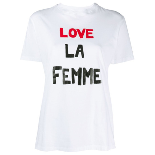 Bella Freud Camiseta 'Love La Femme' - Branco