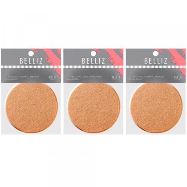 Belliz 550 Make Up Esponja Facial (Kit C/03)