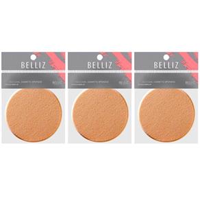 Belliz 550 Make Up Esponja Facial - Kit com 03