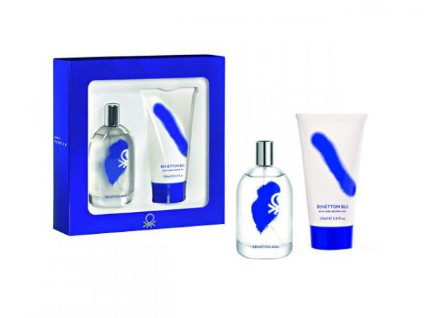 Benetton Coffret Perfume Masculino - Colori Blu Edt 100 Ml + Gel de Banho