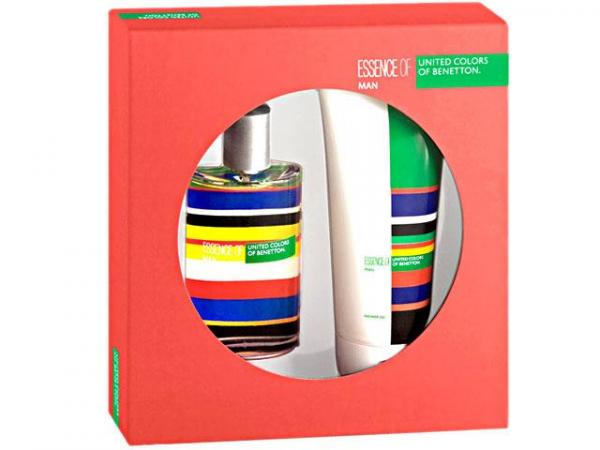 Benetton Coffret Perfume Masculino Edt - Essence Of United Colors 100 Ml + Gel de Banho