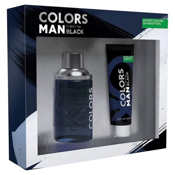 Benetton Colors Man Black Kit - Perfume Masculino + Gel de Banho