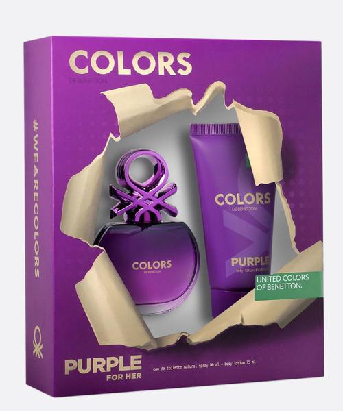 Benetton Colors Purple Kit - Eau de Toilette 80ml + Body Lotion 75ml