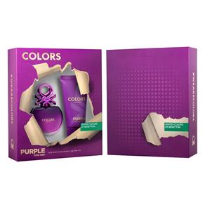 Benetton Colors Purple Kit - EDT 80ml + Body Lotion Kit - Kit