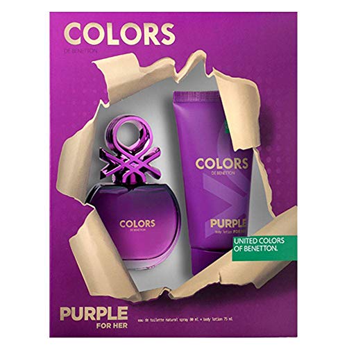 Benetton Colors Purple Kit - EDT 80ml + Body Lotion Kit