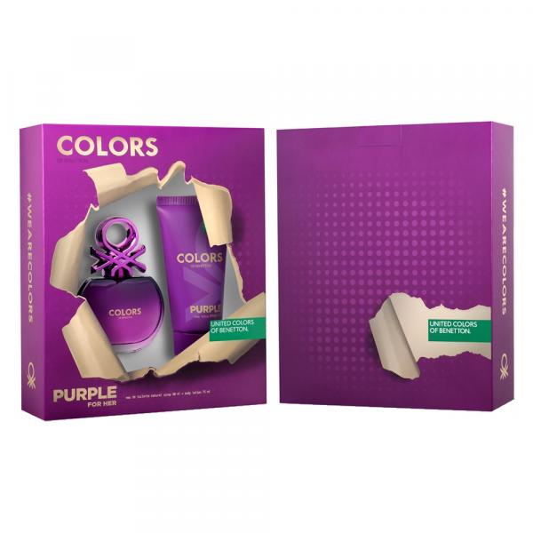 Benetton Colors Purple Kit - EDT 80ml + Body Lotion