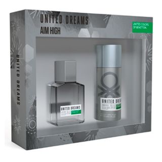 Benetton United Dreams Aim High Kit - Perfume Masculino EDT 100ml + Deo Body Spray 24h 150ml Kit