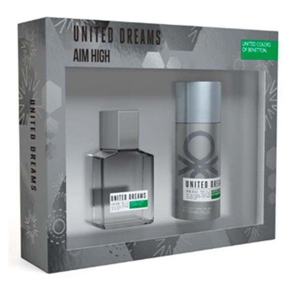 Benetton United Dreams Aim High Kit - Perfume Masculino EDT 100ml + Deo Body Spray 24h 150ml