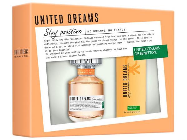 Benetton United Dreams Stay Positive Perfume - Feminino Eau de Toilette 80ml + Desodorante 150ml