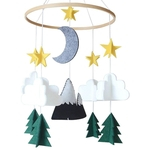 Berço Do Quarto Do Bebê Ornamento Móvel Starry Woodland Night Nursery Hanging Decoration