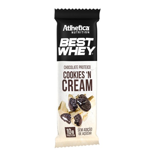 Best Whey Chocolate Proteico 50g Chocolate Branco com Gotas de Cookies - Atlhetica