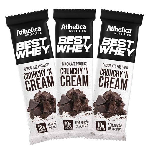 Best Whey Chocolate Proteico 50g Crunchy And Cream C/ 3 Unidades- Atlhetica