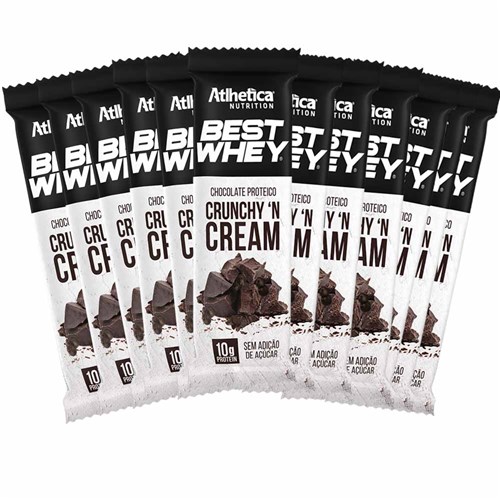 Best Whey Chocolate Proteico 50g Crunchy And Cream Caixa C/ 12 Unidades- Atlhetica
