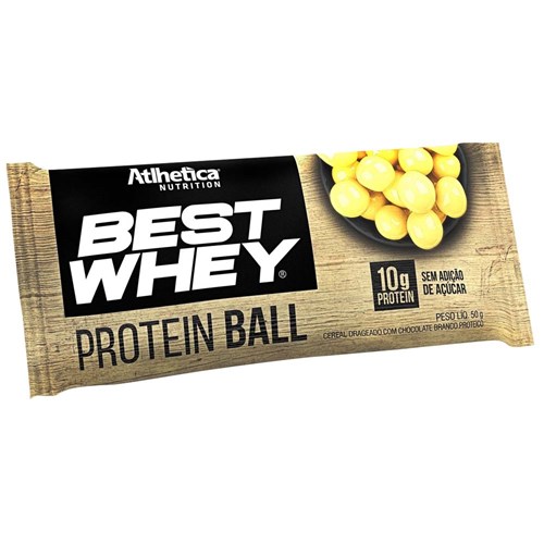 Best Whey Protein Ball 50g Chocolate Branco Proteico - Atlhetica Nutrition