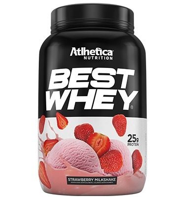 Best Whey Strawberry Milkshake (900g) - Atlhetica Nutrition