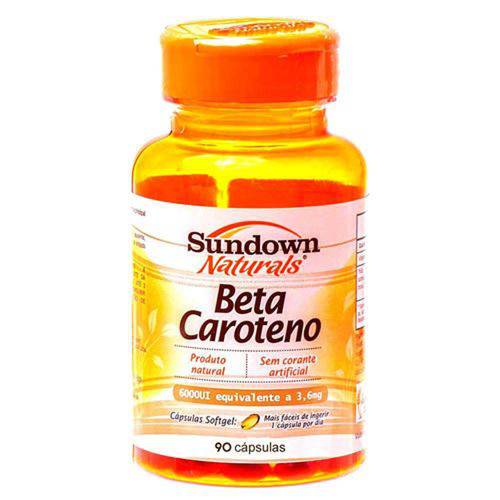 Beta Caroteno 6000ui - 90 Cápsulas - Sundown