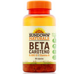 Beta Caroteno 6000Ui - Sundown Vitaminas - 90 cápsulas