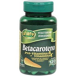 Betacaroteno 120 Cápsulas 500mg - Unilife