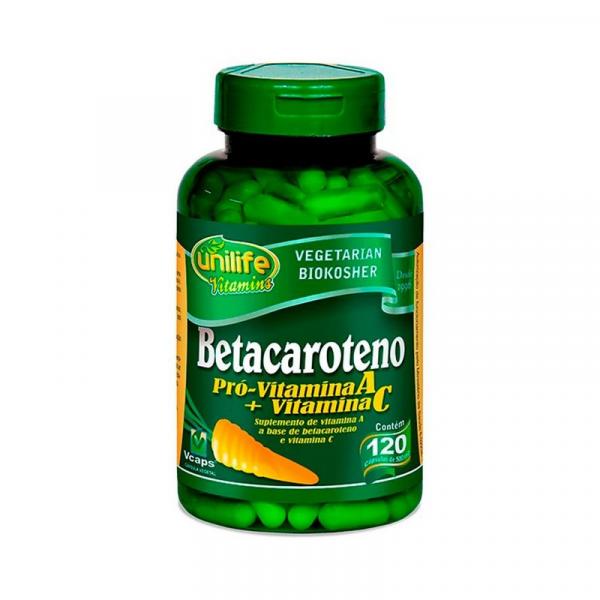 Betacaroteno - 120 Cápsulas - Unilife