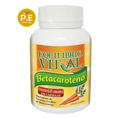 Betacaroteno 60 Capsulas 300 Mg Equilíbrio Vital