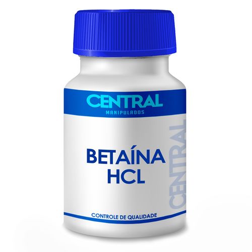 Betaína Hcl 300mg 30 Cápsulas - Saúde Digestiva