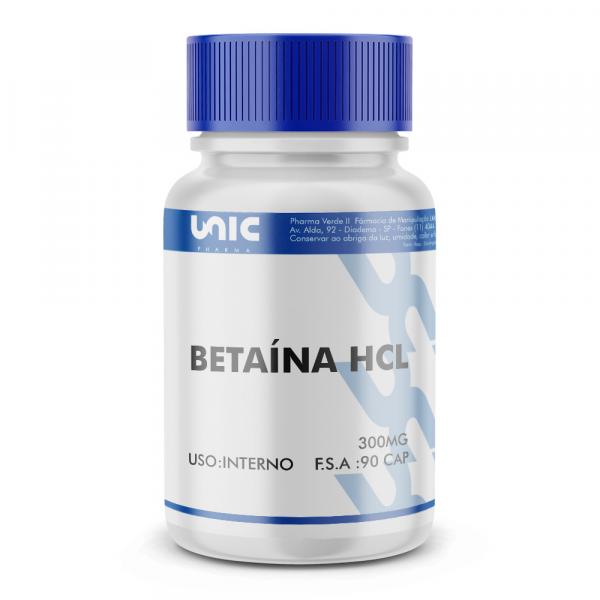Betaina HCL 300mg 90 Cáps Unicpharma