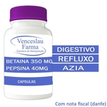 Betaína Hcl 350mg + Pepsina 40mg - 120 Doses