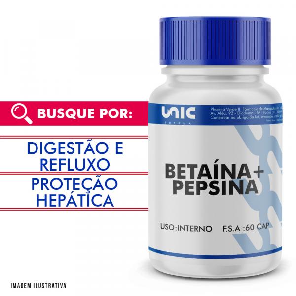 Betaína + Pepsina 60 Doses - Unicpharma