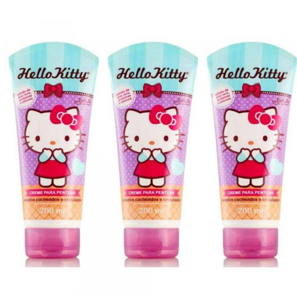 Betulla Hello Kitty Cacheados Creme P/ Pentear 200ml (Kit C/03)