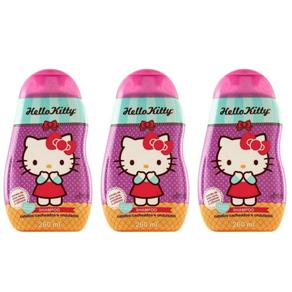 Betulla Hello - Kitty Cacheadoseondulados Shampoo 260ml - Kit com 03