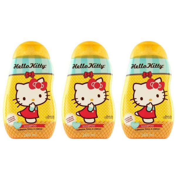 Betulla Hello Kitty Finos/claros Shampoo 260ml (Kit C/03)